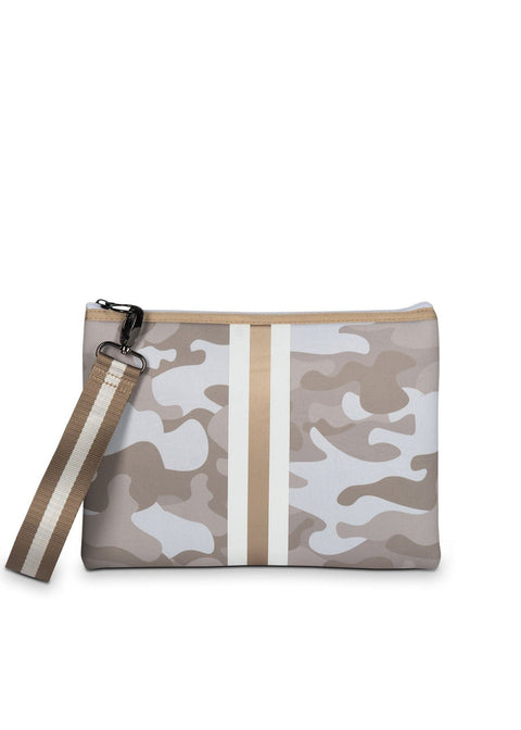 Haute Shore-Beth Sahara | Camo Neoprene Clutch-Pink Dot Styles