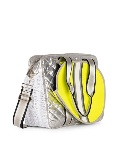 Billie Shine | Puffer / Neoprene Tennis Bag-Accessories > Bags > Tennis Bags-Pink Dot Styles