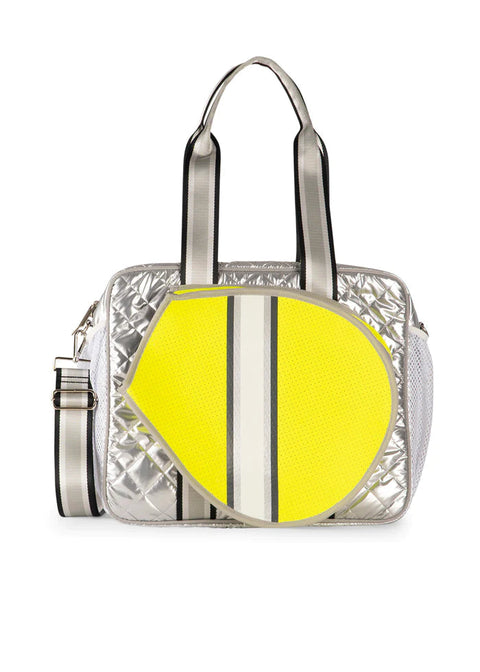 Billie Shine | Puffer / Neoprene Tennis Bag-Accessories > Bags > Tennis Bags-Pink Dot Styles