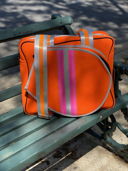 Haute Shore  Billie Roma Neoprene Tennis Bag w/Stripe