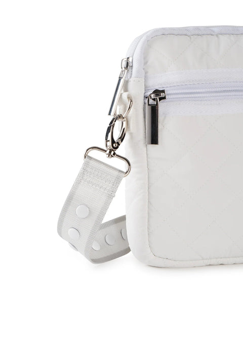 Casey Cloud | Quilted Puffer Cellphone Crossbody-Accessories > Handbags > Compact Crossbody-Pink Dot Styles