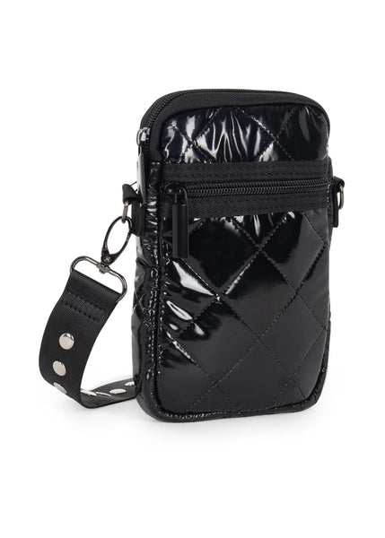 Haute Shore Black Woven Neoprene Camera Bag Crossbody - Ariel Noir