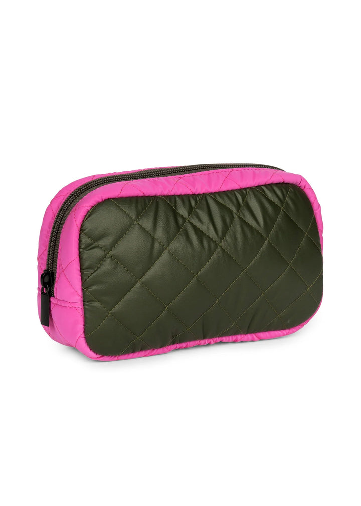 Haute Shore-Charli Avenue | Quilted Puffer Cosmetic Case-Pink Dot Styles