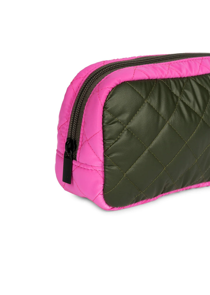 Haute Shore-Charli Avenue | Quilted Puffer Cosmetic Case-Pink Dot Styles