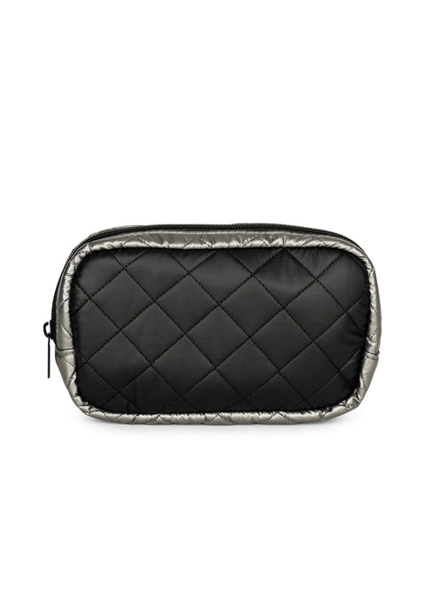 Haute Shore-Charli Carbon | Quilted Puffer Cosmetic Case-Pink Dot Styles