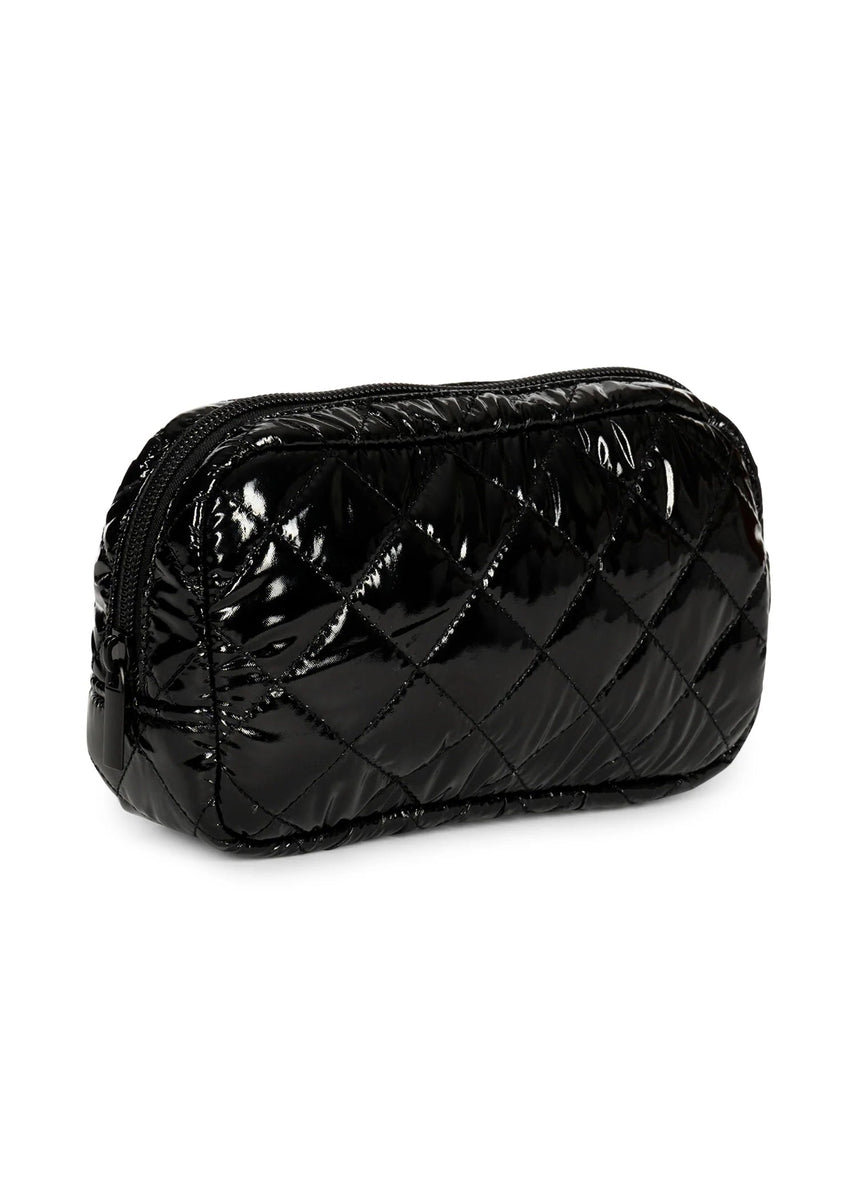 Haute Shore  Black Quilted Puffer Pouch / Makeup Case - Charli Noir