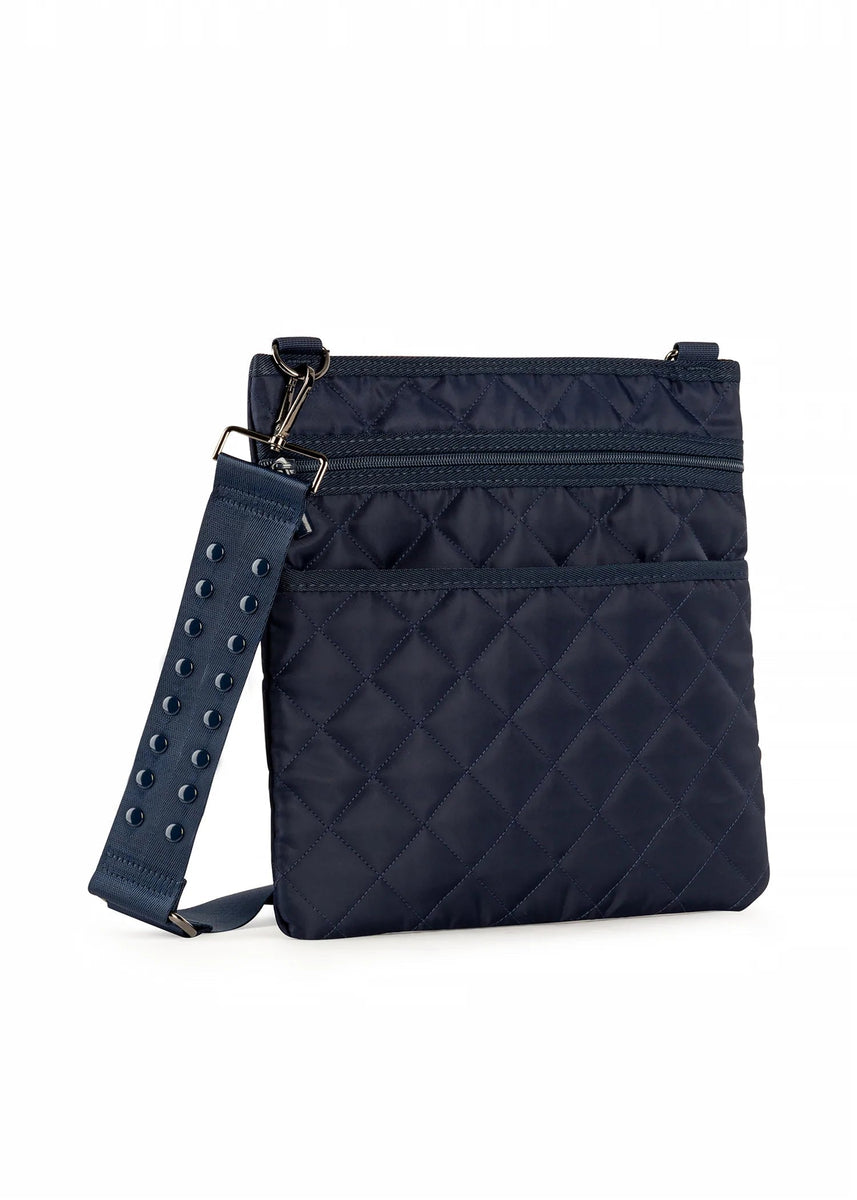 Haute Shore White Quilted Puffer Cellphone Crossbody Bag - Casey Cloud