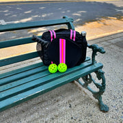 Haute Shore-Dill Rave | Quilted & Neoprene Pickleball Tote-Pink Dot Styles