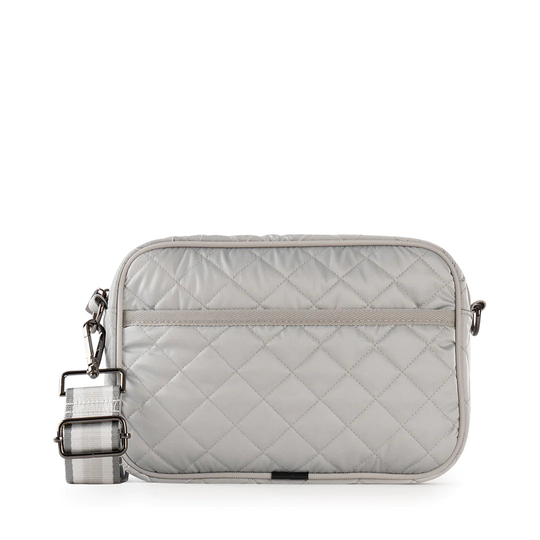 Grey quilted 2025 crossbody bag