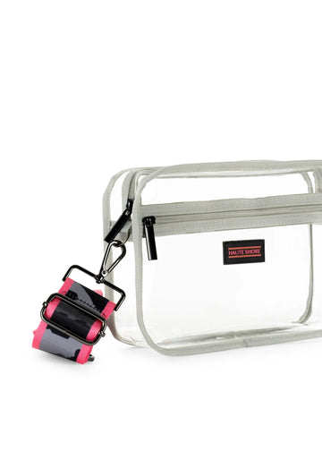 Clear top side purse