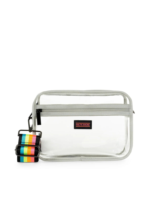 Drew Clear Rainbow Stadium Clear Compact Crossbody