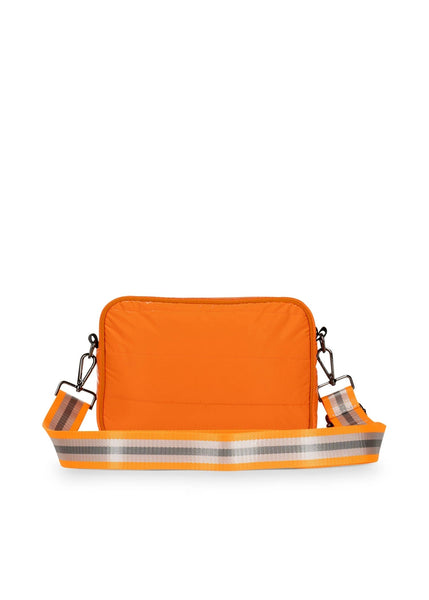 Haute Shore  Orange Quilted Puffer Bucket Bag - Lindsey Crush