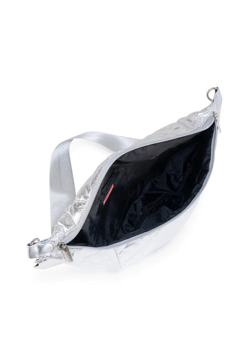 Haute Shore Silver Quilted Puffer Sling Bag - Emily Shine