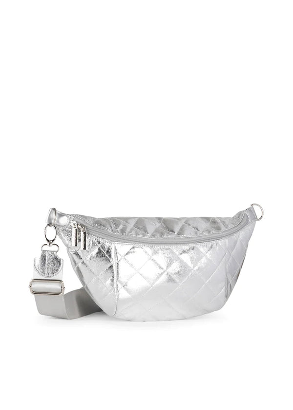 Haute Shore Silver Quilted Puffer Sling Bag - Emily Shine Haute Shore Silver Quilted Puffer Sling Bag - Emily Shine
