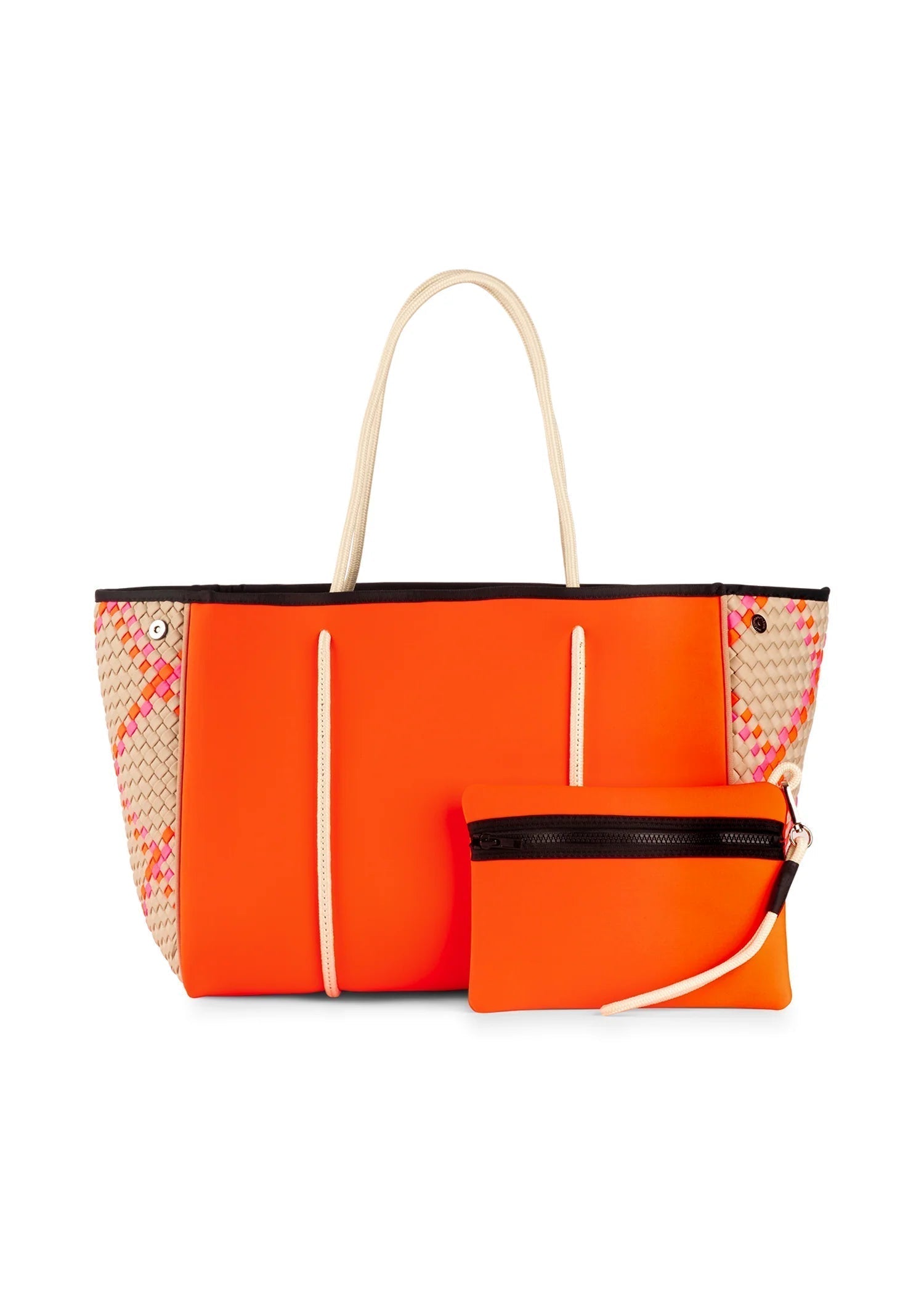 Sunset Orange Neoprene Tote Bag 