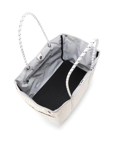 Greyson Blanc '24 | White Everyday Puffer Tote-Accessories > Handbags > Totes-Pink Dot Styles