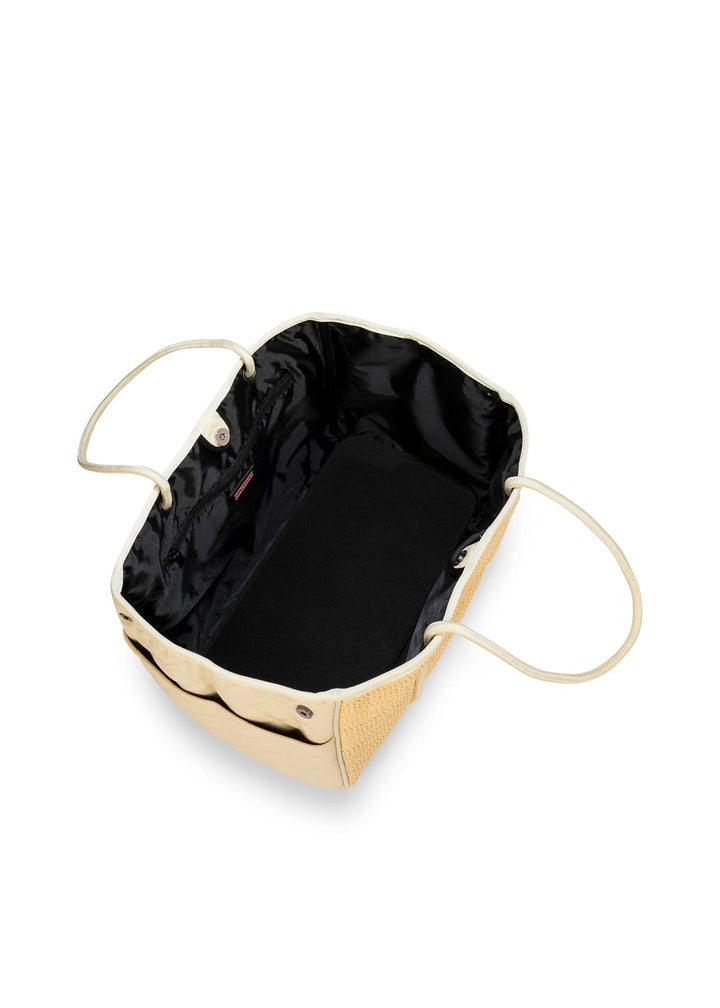 Haute Shore-Greyson Drift | Raffia & Nylon Mix Media Tote-Pink Dot Styles