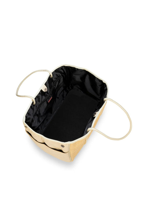Haute Shore-Greyson Drift | Raffia & Nylon Mix Media Tote-Pink Dot Styles