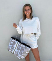 Haute Shore-Greyson Sahara | Neoprene Tote-Pink Dot Styles