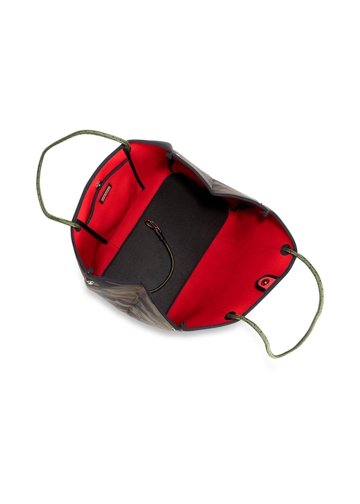 HAUTE SHORE Camo Backpack with Red Stripe Haute Shore | Neoprene Camo Tote w/ Hot Pink Orange Stripes  main image 3