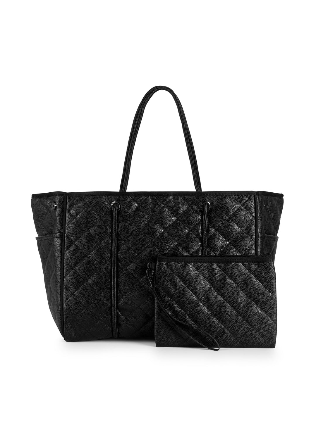 Haute Shore Black Puffer Everyday Tote, Gym, Beach Bag Greyson