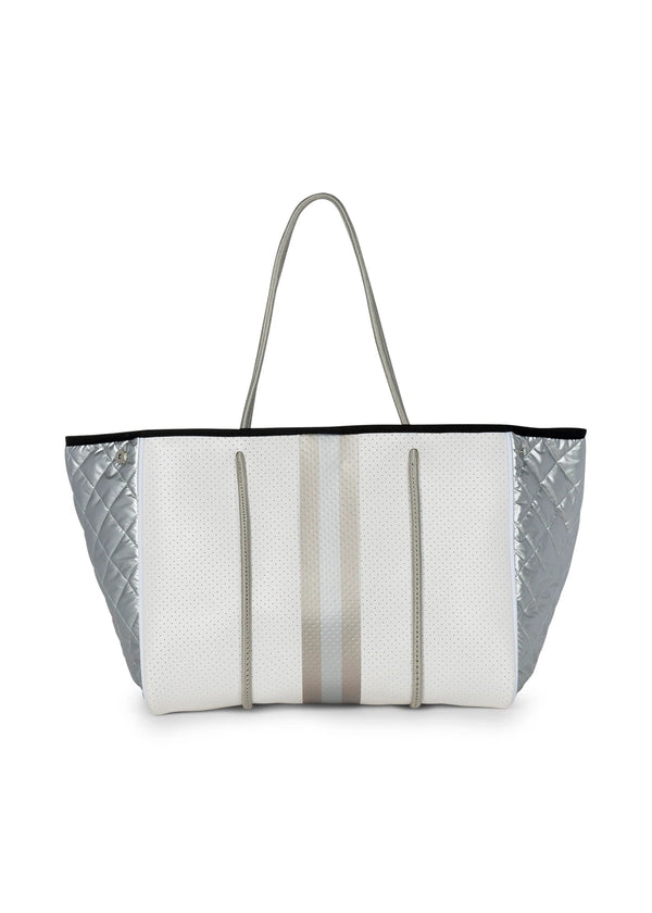 Haute Shore Greyson Vapor White Neoprene Everyday Tote Beach