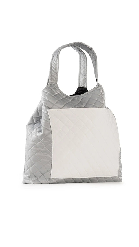 Icon Aspen | Reflective Quilted Puffer Tote-Accessories > Handbags > Totes-Pink Dot Styles