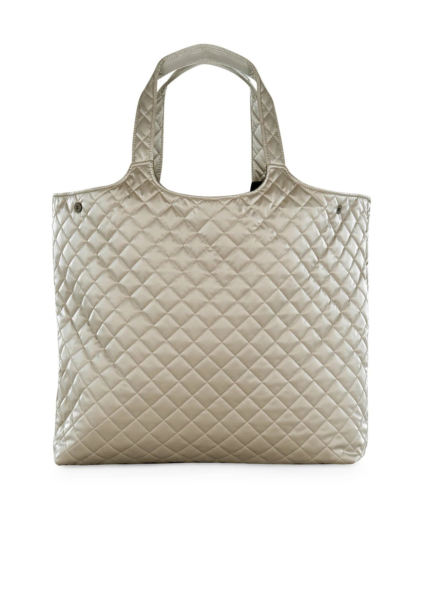 Haute Shore Large Griege Quilted Puffer Beach, Pool or Everyday Tote ...