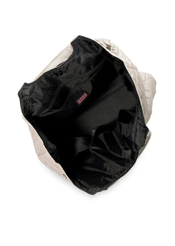 Quilted Puffer TOTE-REFLECTIVE Black