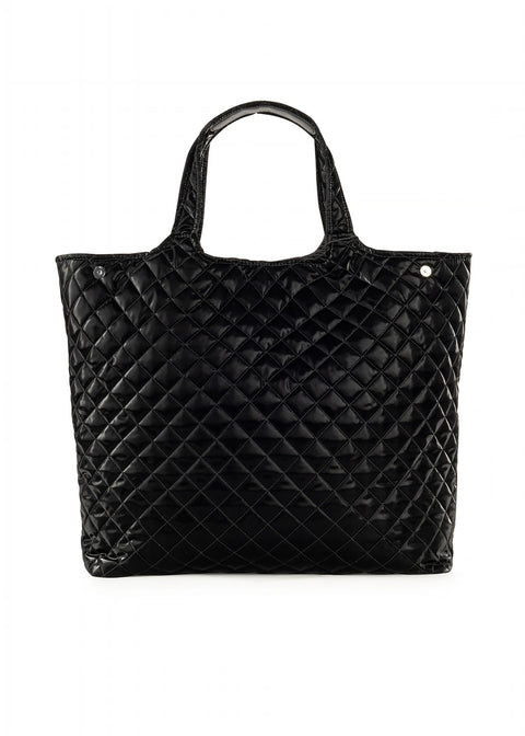 Icon Boss | Reflective Quilted Puffer Tote-Accessories > Handbags > Totes-Pink Dot Styles