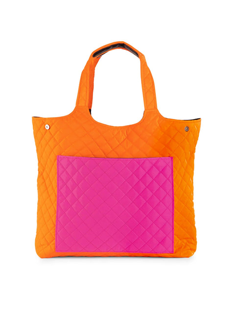 Icon Extra | Reflective Quilted Puffer Tote-Accessories > Handbags > Totes-Pink Dot Styles