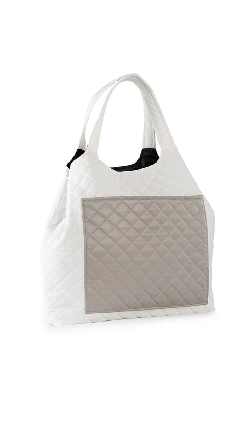 Icon Lux | Reflective Quilted Puffer Tote-Accessories > Handbags > Totes-Pink Dot Styles