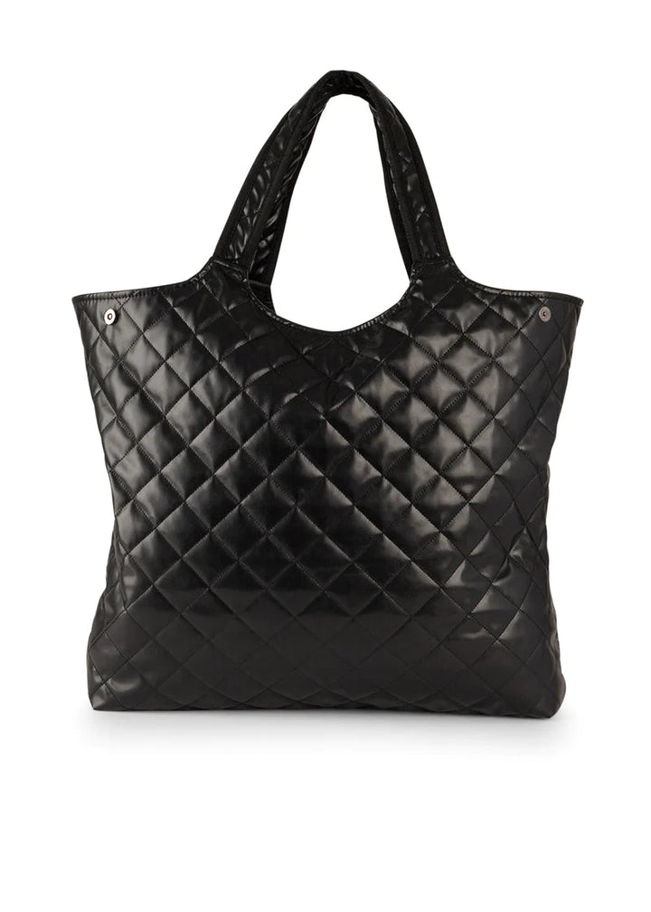 Haute Shore-Icon Solo | Large Quilted Vegan Leather Tote-Pink Dot Styles