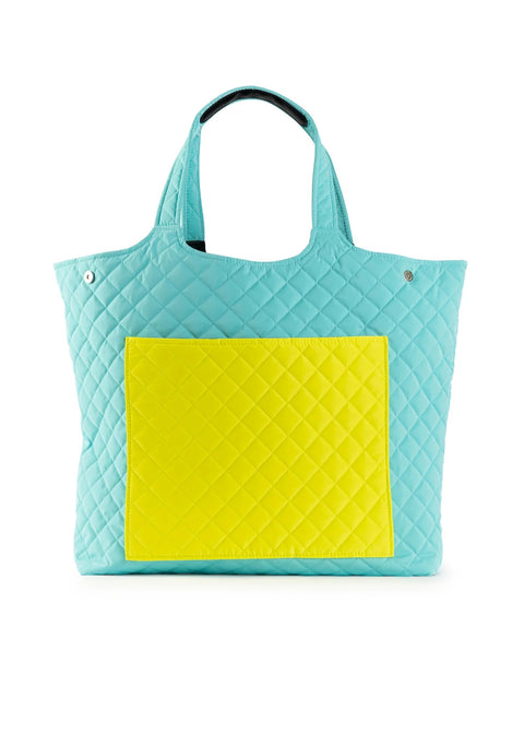 Icon Turks | Reflective Quilted Puffer Tote-Accessories > Handbags > Totes-Pink Dot Styles