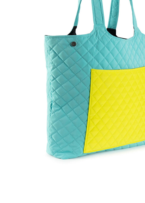 Haute Shore-Icon Turks | Reflective Quilted Puffer Tote-Pink Dot Styles