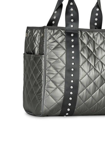 Haute Shore  Grey Quilted Puffer Everyday Tote - Jaime Lux