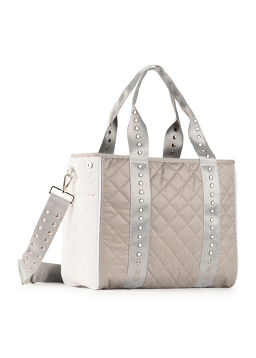 Haute Shore | Grey Quilted Puffer Everyday Tote - Jaime Lux