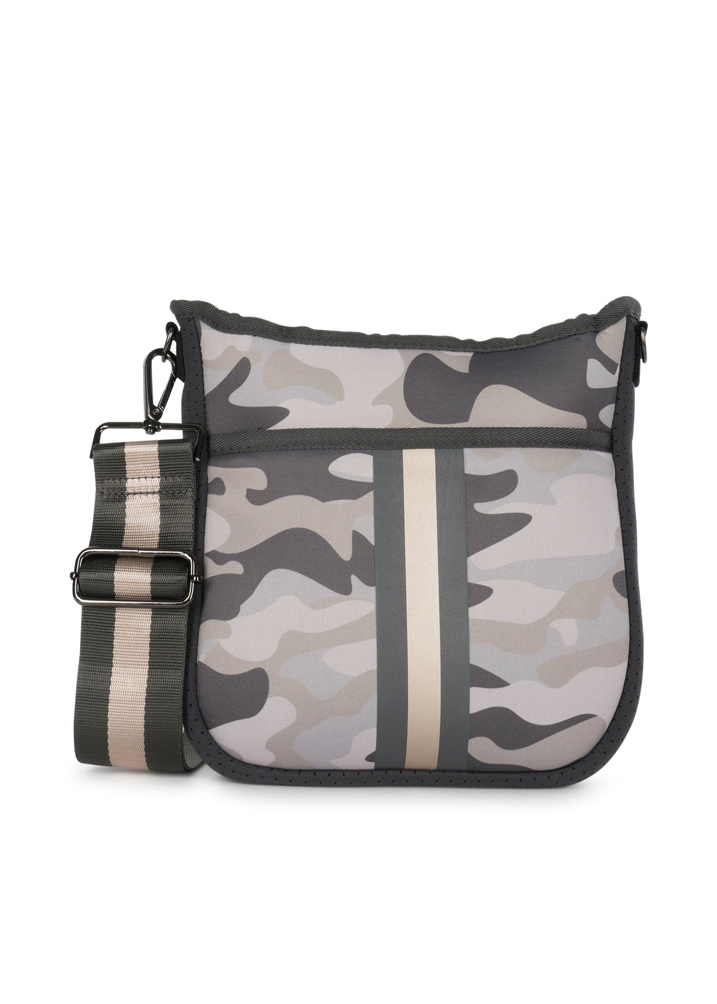 Haute Shore  Ryan Sahara - Camo Neoprene w/ Stripe Tote/Crossbody Bag