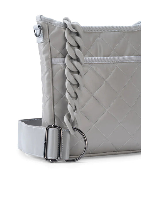 Jeri Stone | Quilted Faux Leather Medium Crossbody-Accessories > Handbags > Crossbody-Pink Dot Styles