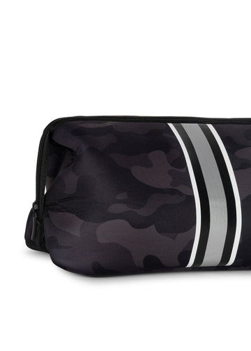 Haute Shore, Black Camo Neoprene Toiletry / Cosmetics Case