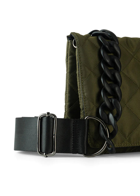 Haute Shore-Lexi Avenue | Nylon Quilted Crossbody / Convertible Clutch-Pink Dot Styles