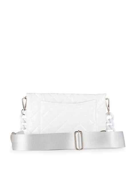 Lexi Blanc | Quilted Puffer Crossbody / Convertible Clutch-Accessories > Handbags > Crossbody-Pink Dot Styles