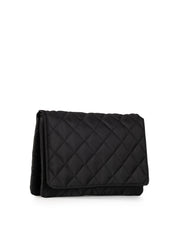 Haute Shore-Lexi Carbon | Nylon Quilted Flap Crossbody / Convertible Clutch-Pink Dot Styles