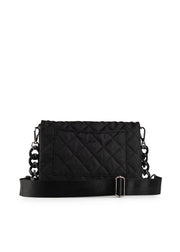 Haute Shore-Lexi Carbon | Nylon Quilted Flap Crossbody / Convertible Clutch-Pink Dot Styles