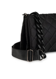 Haute Shore-Lexi Carbon | Nylon Quilted Flap Crossbody / Convertible Clutch-Pink Dot Styles