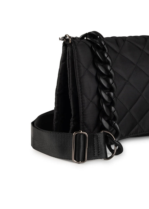 Haute Shore-Lexi Carbon | Quilted Flap Crossbody / Convertible Clutch-Pink Dot Styles