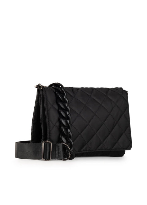 Haute Shore-Lexi Carbon | Quilted Flap Crossbody / Convertible Clutch-Pink Dot Styles