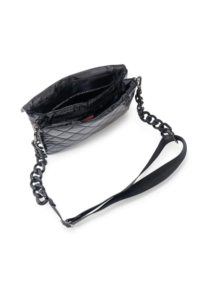 Haute Shore-Lexi Noir | Quilted Puffer Crossbody / Convertible Clutch-Pink Dot Styles
