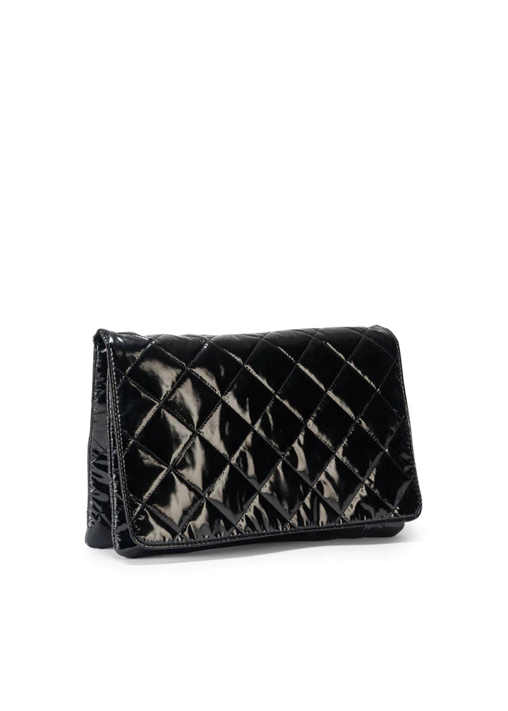Haute Shore-Lexi Noir | Quilted Puffer Crossbody / Convertible Clutch-Pink Dot Styles