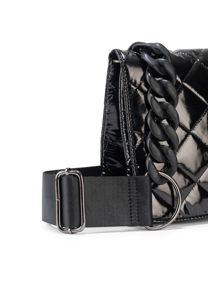 Haute Shore-Lexi Noir | Quilted Puffer Crossbody / Convertible Clutch-Pink Dot Styles